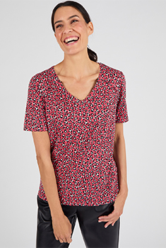T-shirt maille jersey flammée