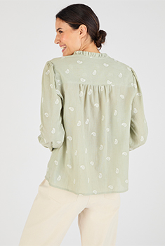 Wijde blouse van zuiver biologisch katoen