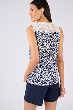 Pyjashort van jerseytricot zuiver katoen
