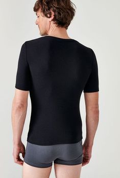 T-shirt col V manches courtes fine côte Thermolactyl Sensitive
