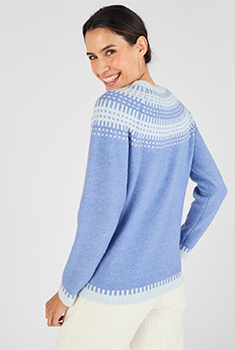 Pull jacquard et fils brillants Thermolactyl