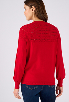 Pull jeu de maille fantaisie