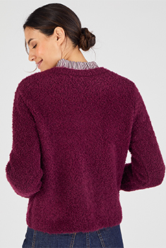 Cardigan maille bouclette