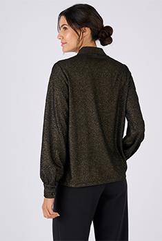 Lamé T-shirt in goud