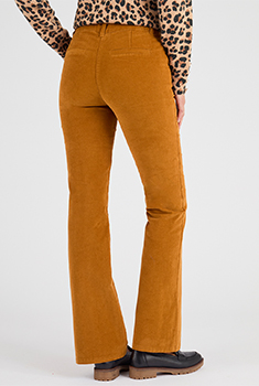 Fluwelen flared broek