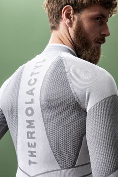 T-shirt met ritskraag, Energy Thermolactyl 4, heren