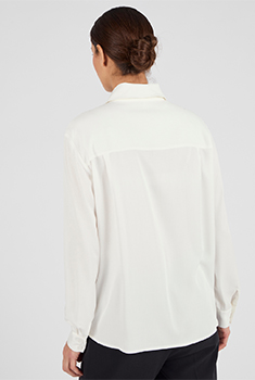 Prachtige blouse met juwelenkraag van zuivere viscose
