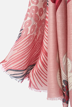Foulard motif grandes fleurs