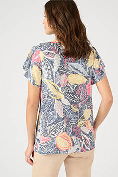 T-shirt in getextureerd tricot