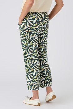 Capri broek crêpe print pull-on