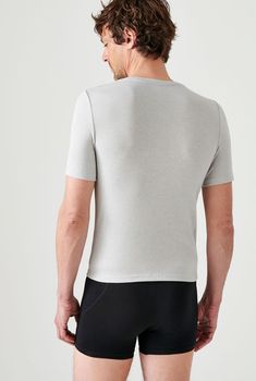 T-shirt col rond manches courtes fine côte Thermolactyl