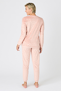 Pyjama Thermolactyl en velours embossé