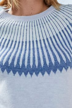 Pull maille jacquard ethnique