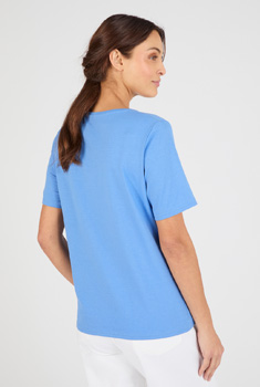 T-shirt jersey tricot bladermotief