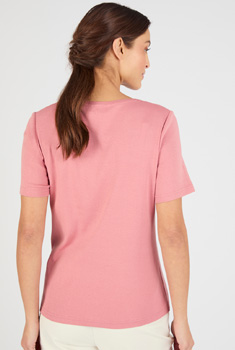 T-shirt geborduurd zuiver katoen