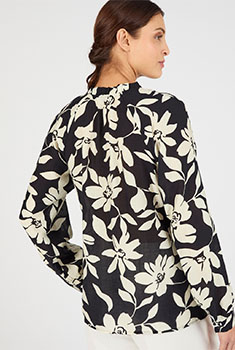 Blouse soepel tweekleurig