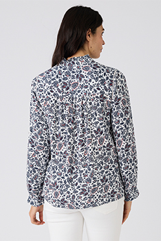 Chemisier col volanté pure viscose Lenzing™ EcoVero™