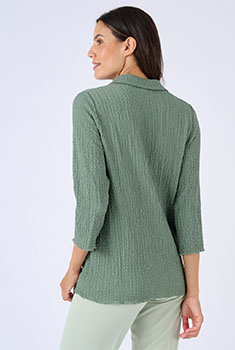 Overhemdblouse tricot reliëf