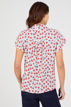 Chemisier imprimé tulipes