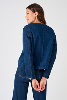 Veste en jean à boutons chic