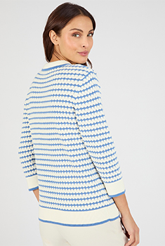 Trui gestreept polokraag