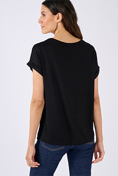 T-shirt van jerseytricot met lovertjes