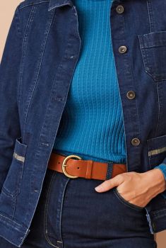 Ceinture croûte de cuir vachette