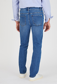 Jeans straight 5 zakken.