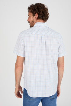 Overhemd korte mouwen kleine ruit