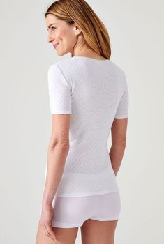 T-shirt manches courtes, maille ajourée Thermolactyl