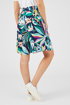 Bermuda Crêpestof tropische print, viscose, Lenzing™ EcoVero™