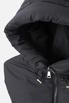 Plastron/capuche matelassé glissière