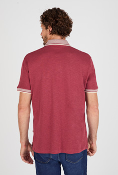 Poloshirt korte mouwen tricot reliëf