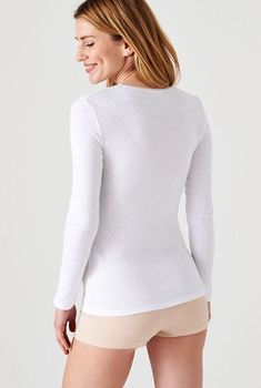 T-shirt manches longues maille ajourée Thermolactyl