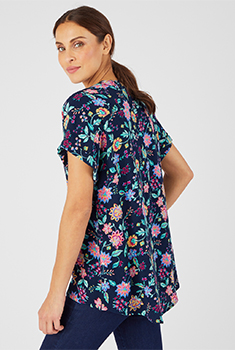 Chemisier crépon *fibres pure viscose Lenzing™ EcoVero™