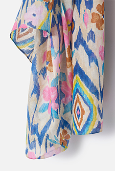 Foulard sjaal gekreukt print