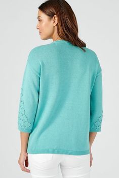 Trui van opengewerkt tricot