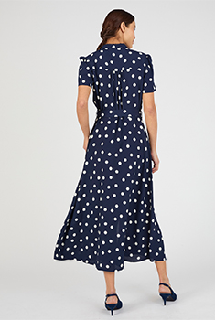 Overhemdjurk stippenprint soepele viscose