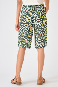 Bermuda crépon imprimé enfilable