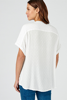 Chemisier crépon *fibres pure viscose Lenzing™ EcoVero™