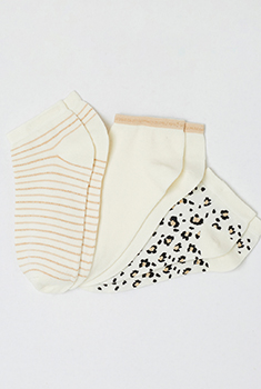 Lot de 3 paires de socquettes fantaisie