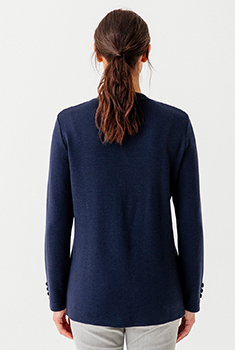 Cardigan in milanotricot met merinoswol