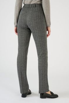 Broek pull-on van gemerceriseerd jacquard breisel