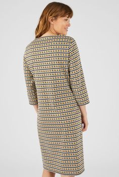 Robe-housse maille jacquard stretch