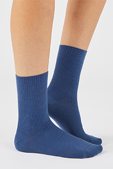Lot de 2 paires de chaussettes maille côtelée coton biologique*