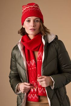 Écharpe maille chaude jacquard Thermolactyl