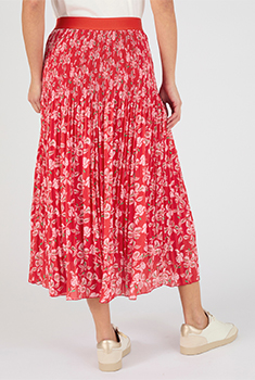 Rok voile stof, onregelmatig geplooid