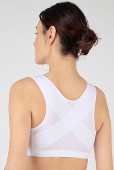 Soutien-gorge ouvert devant, dos droit, sans armatures