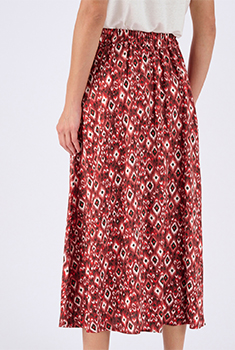 Rok knoopsluiting crêpe stof