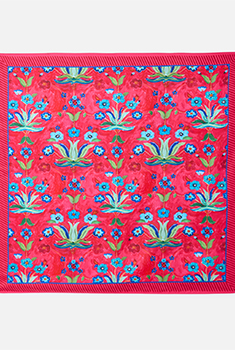 Foulard sjaal bloemmotief